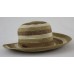 Cappelli s Ladies Beige Gold Striped Wide Brim Summer Sun Hat One Size  eb-33927547
